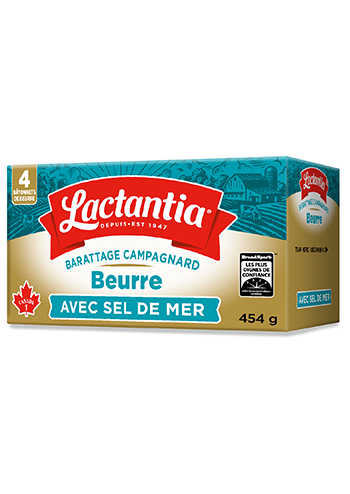 Beurre salé Lactantia®, fait avec du sel de mer